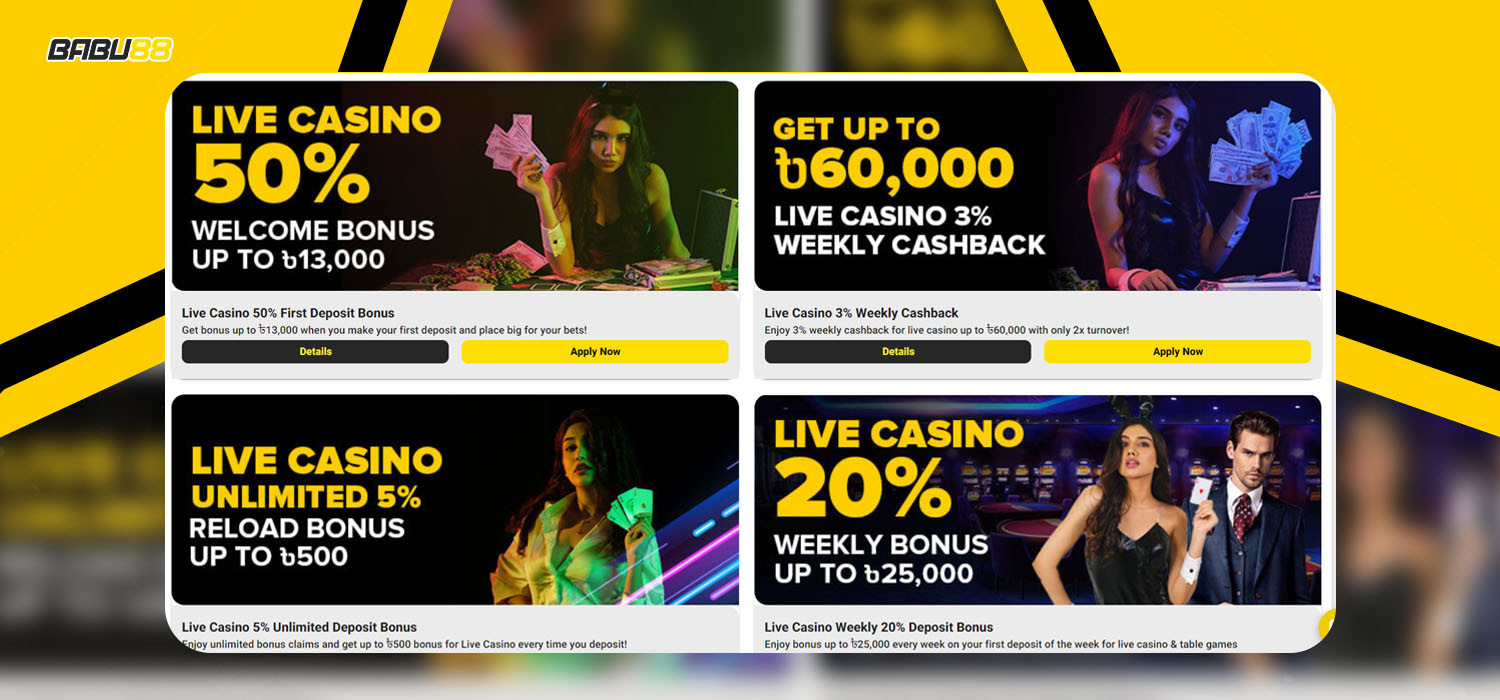 Live Casino Bonuses for Bangladeshi Users